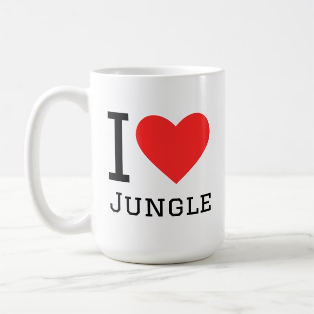 Jag älskar djungel kaffemugg (Vänster)