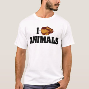 Jag älskar djur med hjärta - Älskare av grillfest Tee Shirt