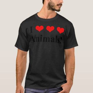 Jag älskar djur tet-design present t shirt