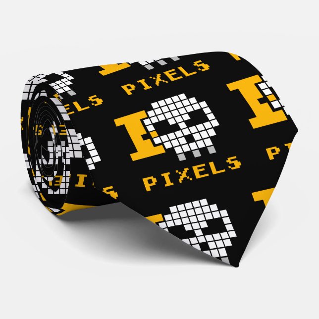 Jag älskar döda PIXEL Slips (Rullad)