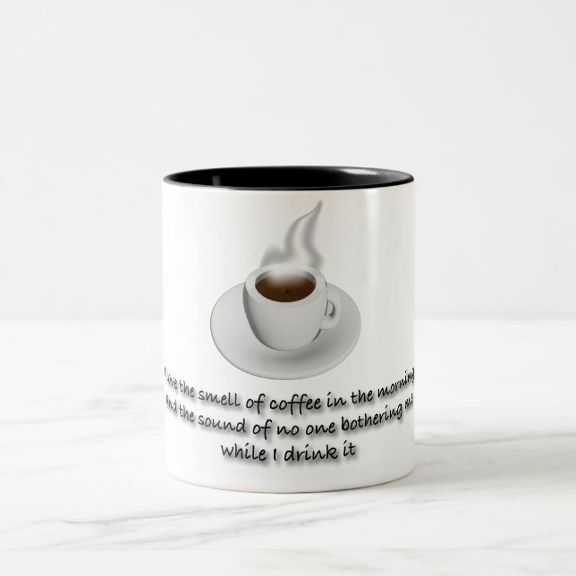 Jag älskar doften av kaffe Två-Tonad mugg (Center)