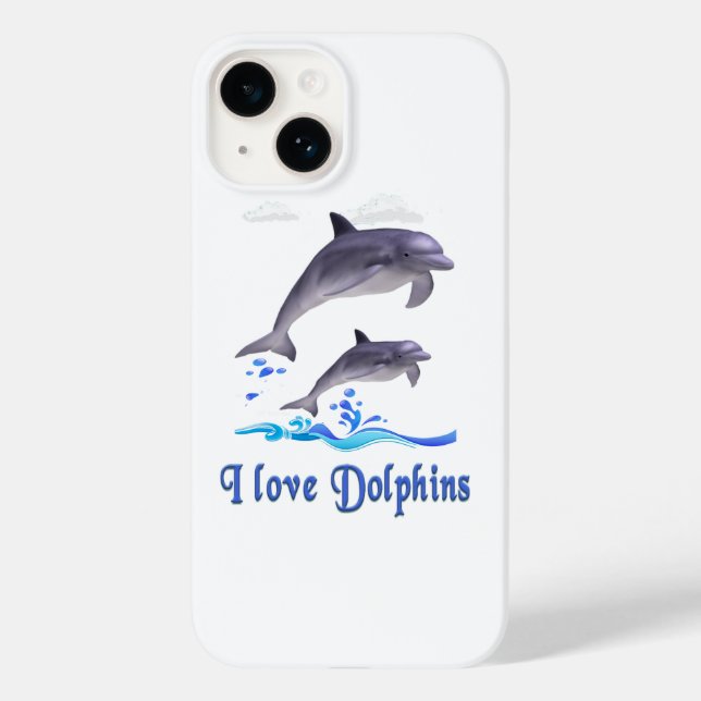 Jag älskar Dolphins  Case-Mate iPhone 14 fodral (Baksida)