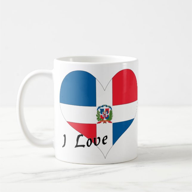 Jag älskar Dominikanska republiken Kaffemugg (Vänster)