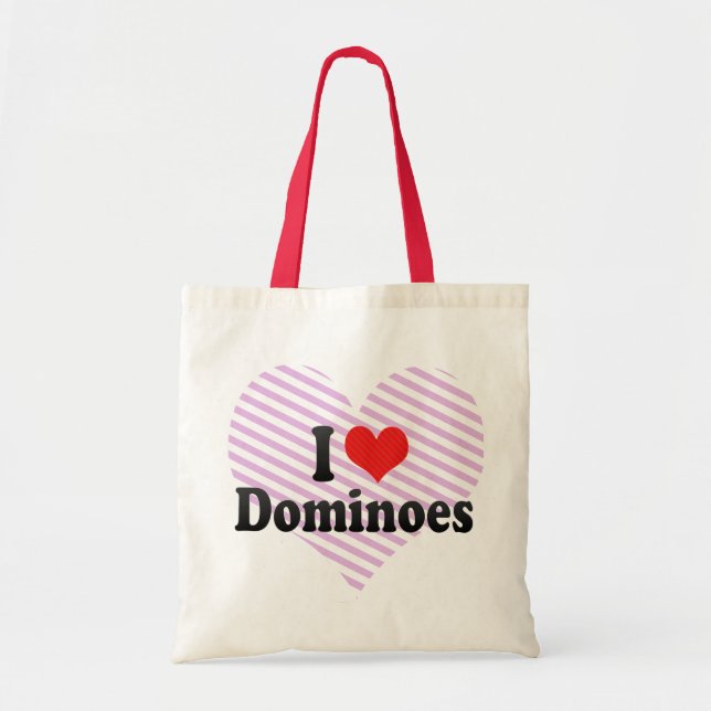 Jag älskar domino tygkasse (Framsidan)