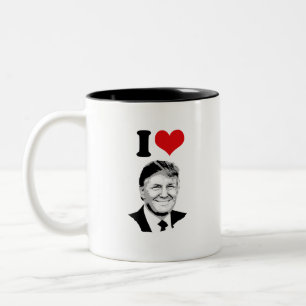Jag älskar Donald Trump Två-Tonad Mugg