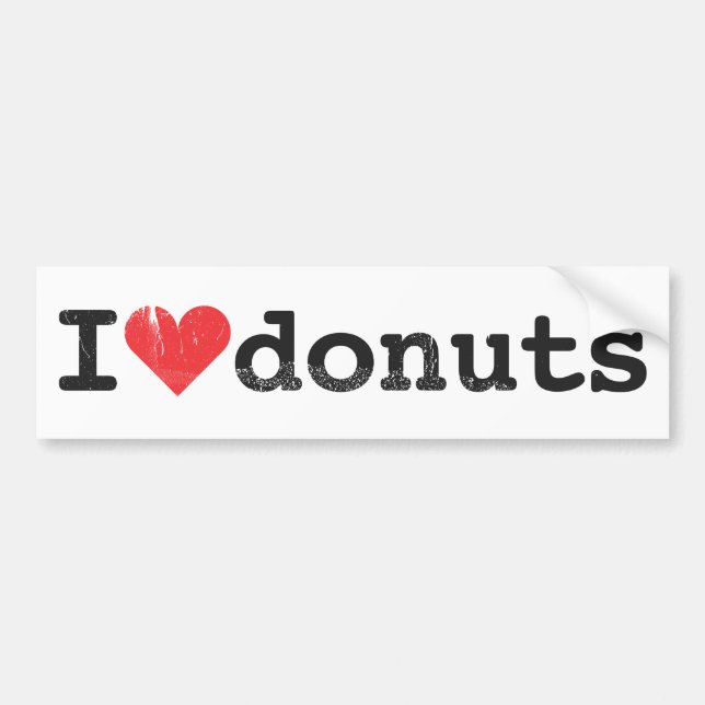 Jag älskar donutsbildekalet bildekal (Framsidan)