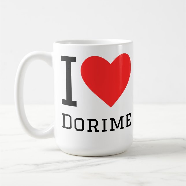 Jag älskar dorime kaffemugg (Vänster)
