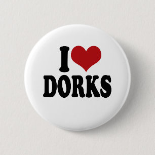 Jag älskar dorks knapp