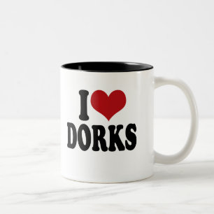 Jag älskar dorks Två-Tonad mugg
