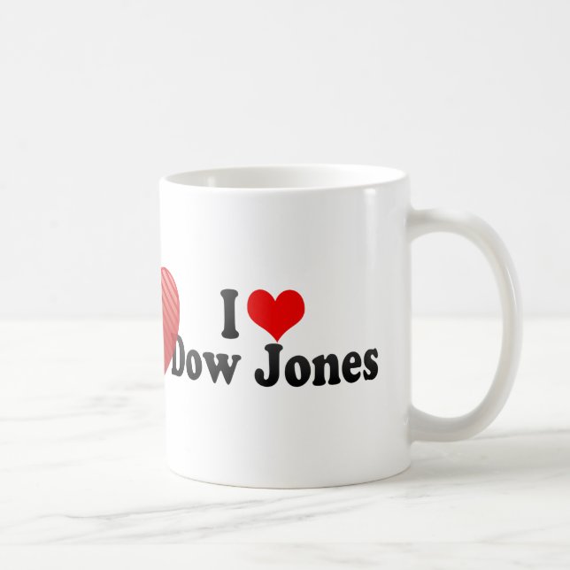 Jag älskar Dow Jones Kaffemugg (Höger)