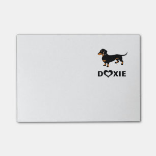 Jag älskar Doxies - den gulliga svart- och Post-it Block
