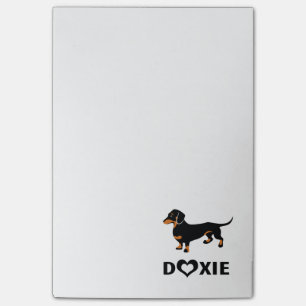 Jag älskar Doxies - den gulliga svart- och Post-it Block