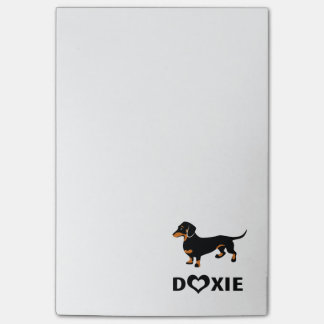 Jag älskar Doxies - den gulliga svart- och Post-it Block