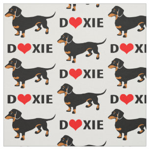 Jag älskar Doxies - taxmönster Tyg