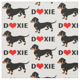 Jag älskar Doxies - taxmönster Tyg
