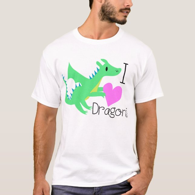Jag älskar draket-skjortan som jag älskar tee shirt (Framsida)