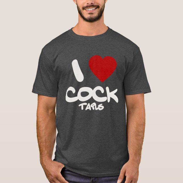Jag ÄLSKAR DRINKAR familj T Shirt (Framsida)