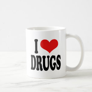 Jag älskar droger kaffemugg