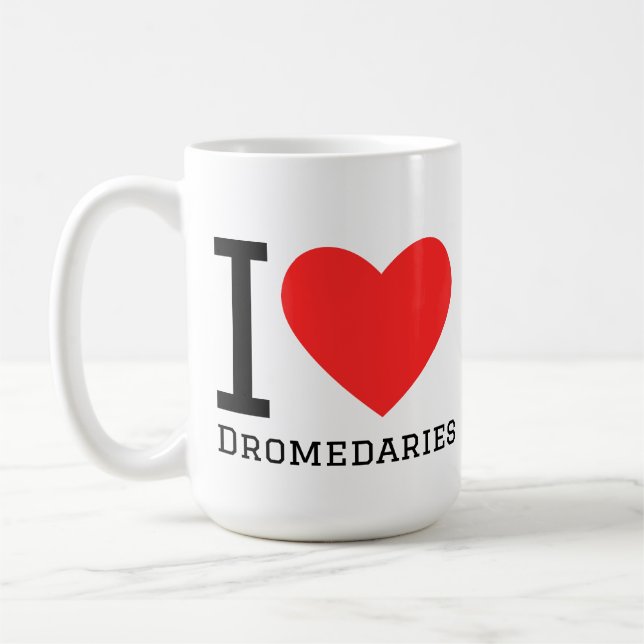 Jag älskar dromedarer kaffemugg (Vänster)