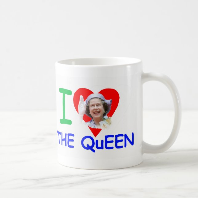 Jag älskar drottningen - drottningen Elizabeth II Kaffemugg (Höger)