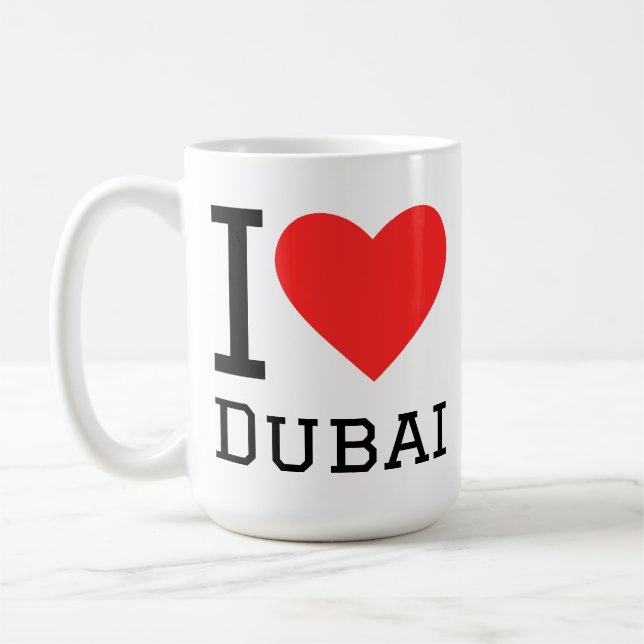 Jag älskar Dubai Kaffemugg (Vänster)