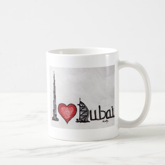 Jag älskar Dubai Kaffemugg (Höger)