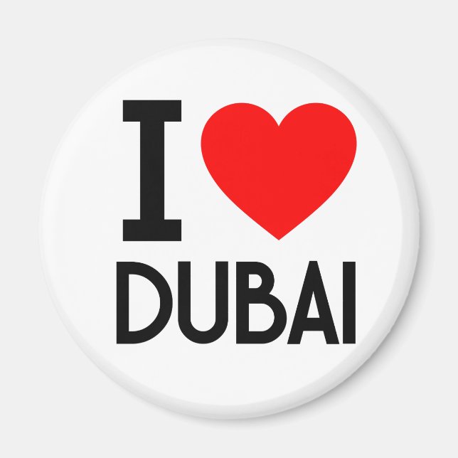 Jag älskar Dubai Magnet (Framsidan)