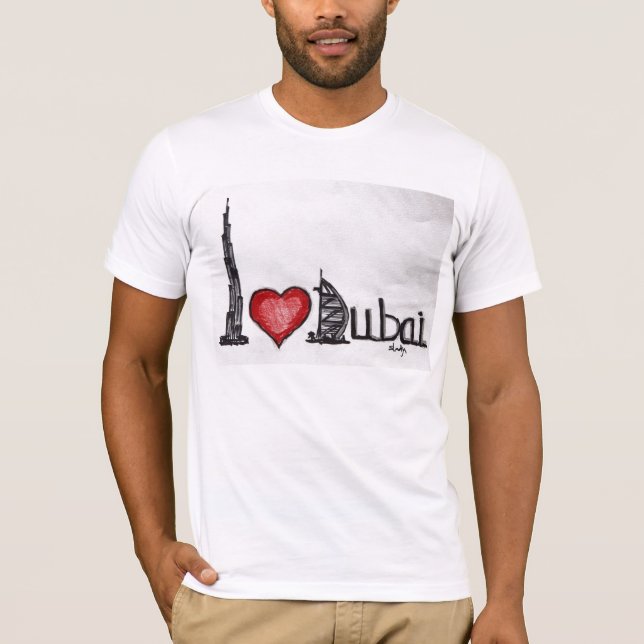 Jag älskar Dubai Tee Shirt (Framsida)
