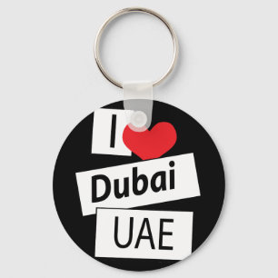 Jag älskar Dubai UAE Nyckelring