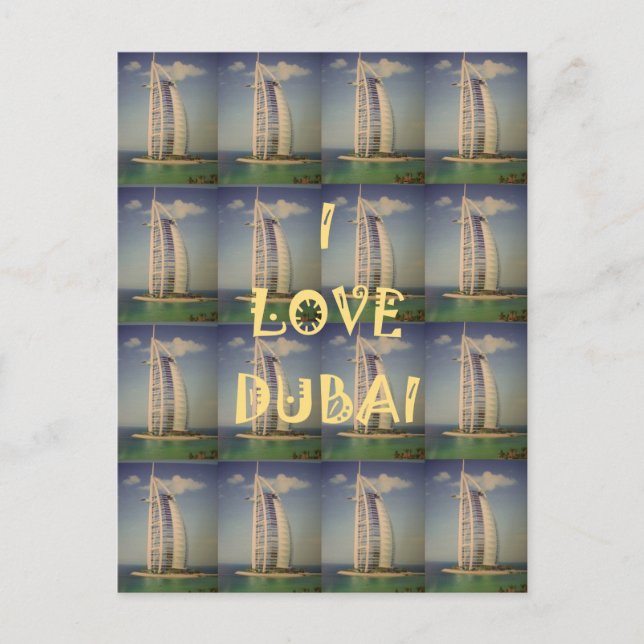 Jag älskar Dubai Vykort (Framsida)