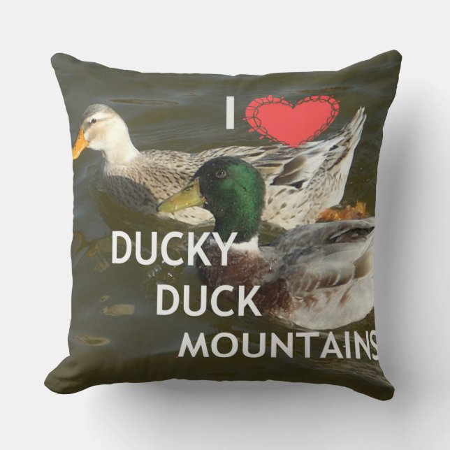 Jag älskar Duck Duck Mountain Kuddar (Framsida)
