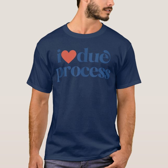 Jag älskar Due Processankop flicka vintage T Shirt (Framsida)