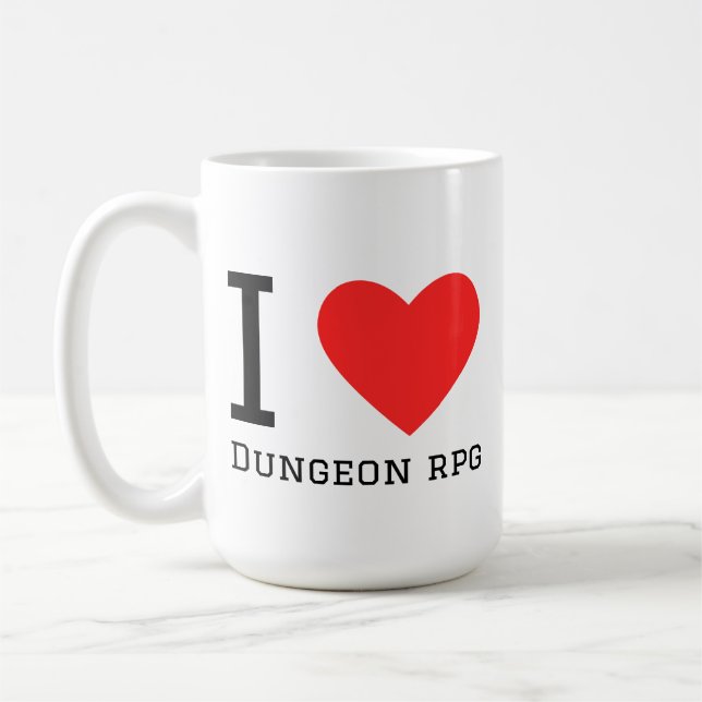 Jag älskar dungeon rpg  kaffemugg (Vänster)
