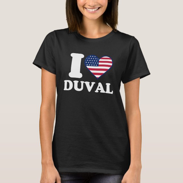 Jag älskar Duval jag älskar Duval T Shirt (Framsida)
