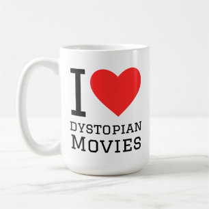Jag älskar dystopiska filmer kaffemugg