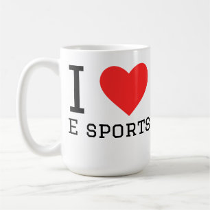 Jag älskar e sport kaffemugg