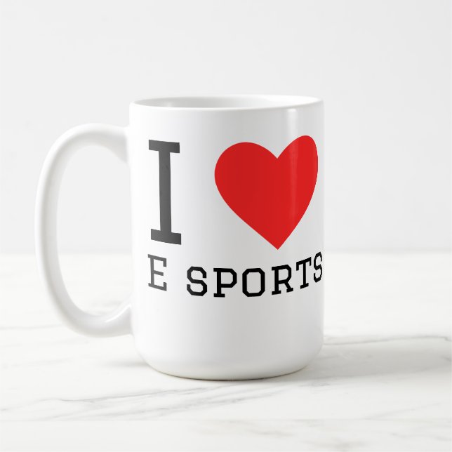 Jag älskar e sport kaffemugg (Vänster)