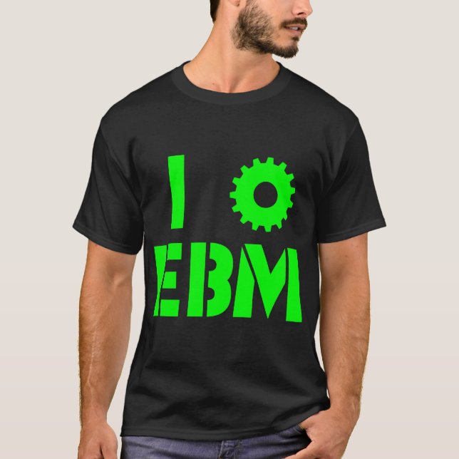 Jag ÄLSKAR EBM Grön Tröja (Framsida)