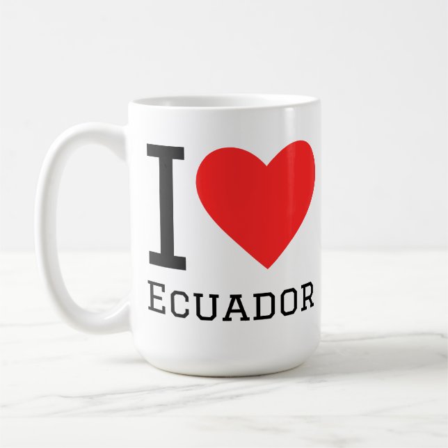 Jag älskar Ecuador Kaffemugg (Vänster)