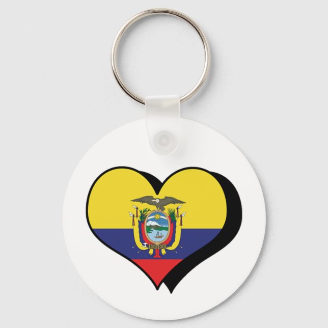 Jag älskar Ecuador Nyckelring (Framsida)