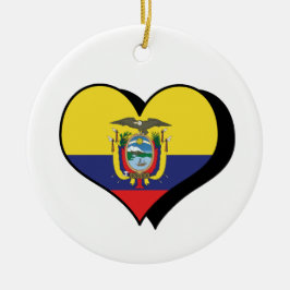 Jag älskar Ecuador-ornament Julgransprydnad Keramik