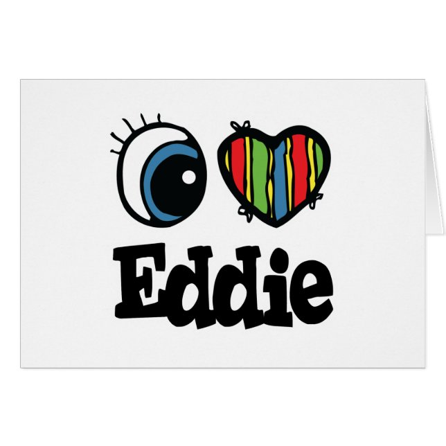 Jag älskar Eddie Hälsningskort (Framsidan Horizontal)