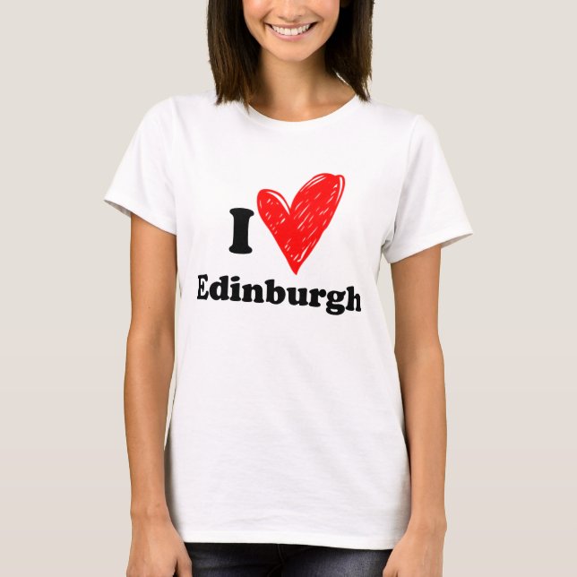 Jag älskar Edinburgh T-shirt (Framsida)