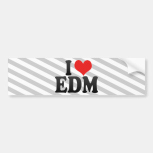 Jag älskar EDM Bildekal