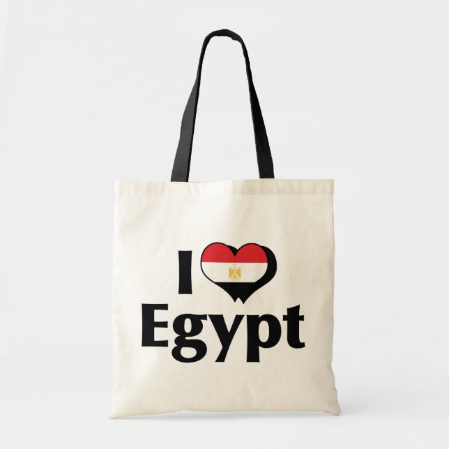 Jag älskar Egyptens flagga Tygkasse (Framsidan)