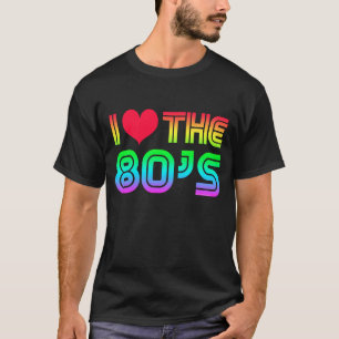 Jag älskar eightiesna för 80-tal för regnbågen t-shirt