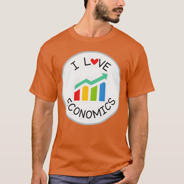 Jag älskar ekonomi tjej t shirt (Framsida)