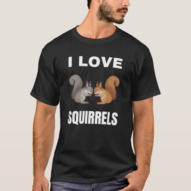 Jag älskar ekorrar t shirt (Framsida)