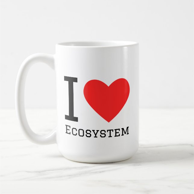 Jag älskar ekosystem kaffemugg (Vänster)