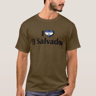 Jag älskar El Salvadors flagga Tee Shirt